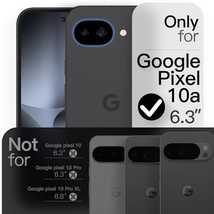 JETech Magnetic Slim Case for Google Pixel 10a, Black | Compatible with MagSafe, Anti-Slip Grip, Full Camera Lens Protection, Ultra-Thin Lightweight, Matte Finish Phone Cover - color: Black