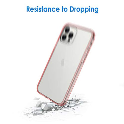 JETech Case for iPhone 12/12 Pro 6.1-Inch, Non-Yellowing Shockproof Phone Bumper Cover, Anti-Scratch Clear Back (Rose Gold) - color: Rose Gold