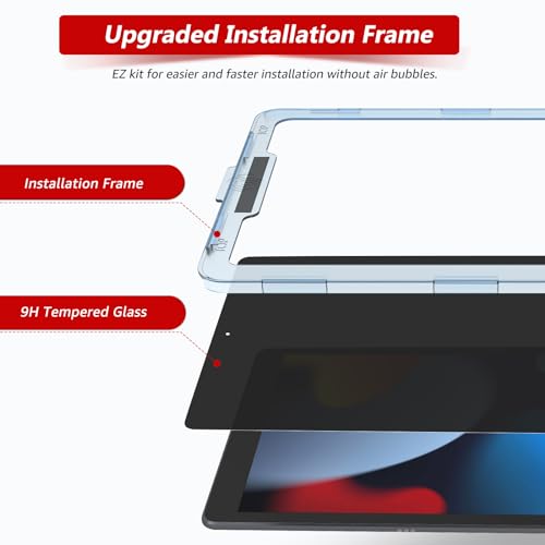 bersem Privacy Screen Protector for iPad 10.2 Inch (9th/8th/7th Generation) - size: iPad 10.2 Inch (9th / 8th / 7th Generation)