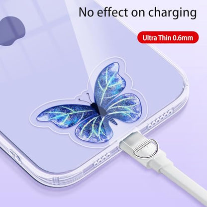 Phone Tether Tab 3 Pcs Universal Phone Lanyard Case Patch Without Adhesive with 1 Pc Spring Ring Phone Lanyard Replacement Part Pad for Cell Phone Strap for iPhone Samsung Google Butterfly