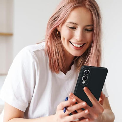 TENOC Phone Case for Samsung Galaxy S25 Edge, Black Case Anti-Fingerprint Protective Bumper Matte Cover - color: Black, size: S25 Edge