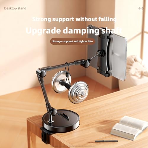 Rotatable Dual Phone Stand, Carbon Steel Weighted Base - size: Tablet