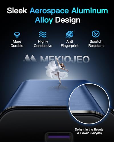 MEKIOJEO 12 Ports Aluminum Alloy 380W Charging Station USB C Charger Block - color: Blue