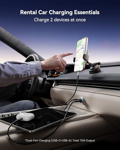 INIU Car Charger, Total 60W Cigarette Lighter Charger with 100W USB C Cable
