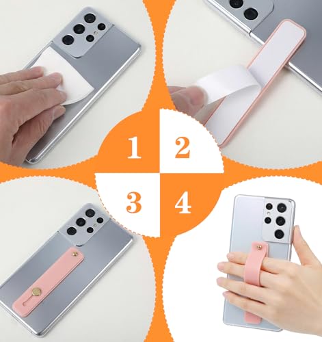 6 Pcs 4-Inch Silicone Phone Strap, Universal Phone Strap Phones Case Grip