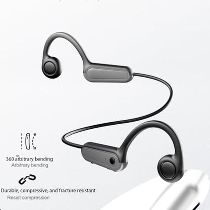 AYI True Bone Conduction Bluetooth Headphones Open Ear Headset Painless Wear Stereo Earphone 11H Playtime Lightweight Stable & Comfortable Sports Headphone for Driving Bicycling Running Skiing-Black - color: B8 Black