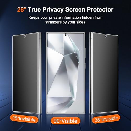 28 ° Matte Privacy TPU Screen Protector for Samsung Galaxy S24 Ultra - size: Samsung Galaxy S24 Ultra
