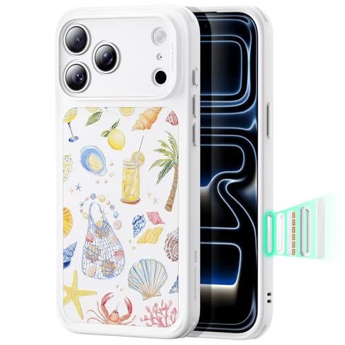 ESR for iPhone 17 Pro Case, Camera Control Cover, Compatible with MagSafe, Shockproof Military-Grade Protection, Magnetic Case for iPhone 17 Pro, Classic Hybrid, Coastal Summer, Cream White - color: Cream White, size: iPhone 17 Pro 6.3 inch