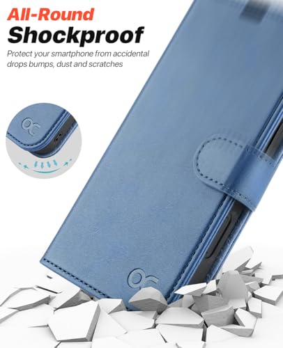 OCASE for iPhone 16 Case Detachable Wallet Case with Card Holder, 2 in 1 Pu Leather Flip Folio with RFID Blocking Stand Wrist Strap Shockproof Phone Cover 6.1 Inch 2024, Light Blue - color: Light Blue, size: iPhone 16
