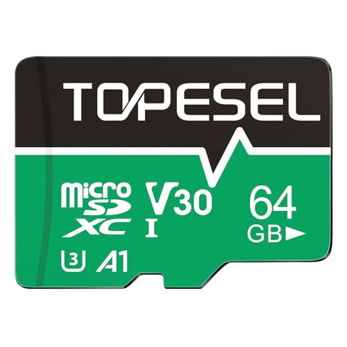 TOPESEL 64GB Micro SD Card with Adapter,up to 90MB/s Reading, 35MB/s Write - color: 64GB x1