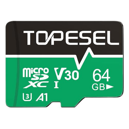 TOPESEL 64GB Micro SD Card with Adapter,up to 90MB/s Reading, 35MB/s Write - color: 64GB x1