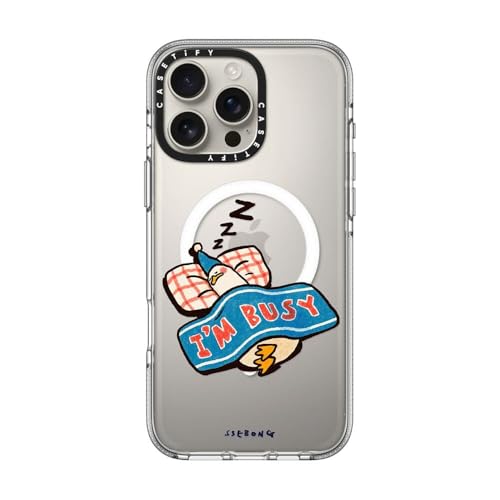 CASETiFY for iPhone 16 Pro Max Case - Impact Clear Compatible with MagSafe | Not Yellowing | 6.6 ft. 3x Military Grade Drop Protection | I'm so busy | Clear - color: I'm so busy, size: Iphone 16 Pro Max (6.9")