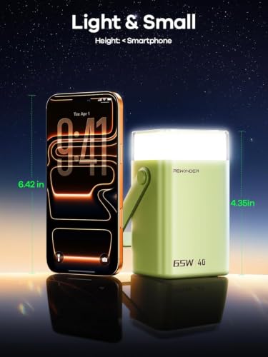 65W Power Bank 40000mAh Laptop Portable Charger Battery Pack - Green - color: Mint Green
