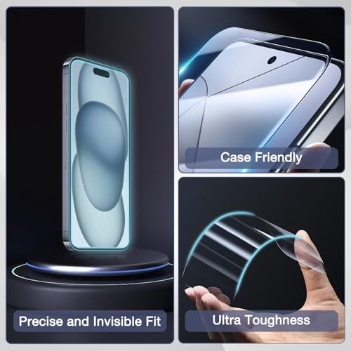 2-Pack Privacy Screen Protector for for iPhone 16e/iPhone 14/iPhone 13 Pro/iPhone 13 6.1-Inch, 9H Tempered Glass, Full Coverage, Anti-Fingerprint, Auto Dust-Elimination, No Bubble, Easy Installation - size: for iPhone 16e/iPhone 14/iPhone 13 Pro/iPhone 13
