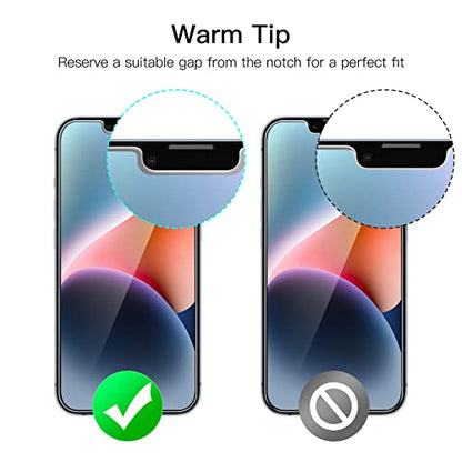 JETech Screen Protector for iPhone 14 Plus, 3-Pack - size: iPhone 14 Plus