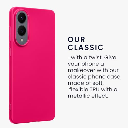 kwmobile Case Compatible with Samsung Galaxy S25 Edge Case - Soft Slim Metallic TPU Silicone Cover - Metallic Pink - color: metallic pink, size: Galaxy S25 Edge