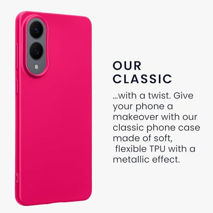 kwmobile Case Compatible with Samsung Galaxy S25 Edge Case - Soft Slim Metallic TPU Silicone Cover - Metallic Pink - color: metallic pink, size: Galaxy S25 Edge
