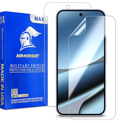ArmorSuit 2 Pack Screen Protector for Google Pixel 10 Pro XL – Max Coverage, Fingerprint Unlock Supported, MilitaryShield HD Clear Film - Made in the USA