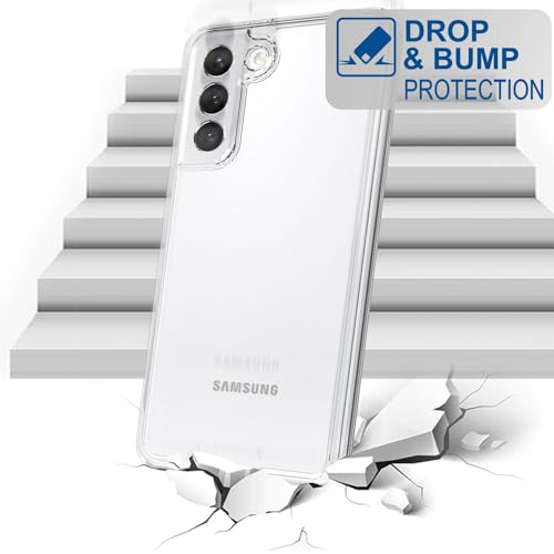 TENOC Phone Case for Samsung Galaxy S21 5G, Clear Case Non-Yellowing Protective Bumper Hard Back Cover - color: Clear Anti-Yellowing, size: S21