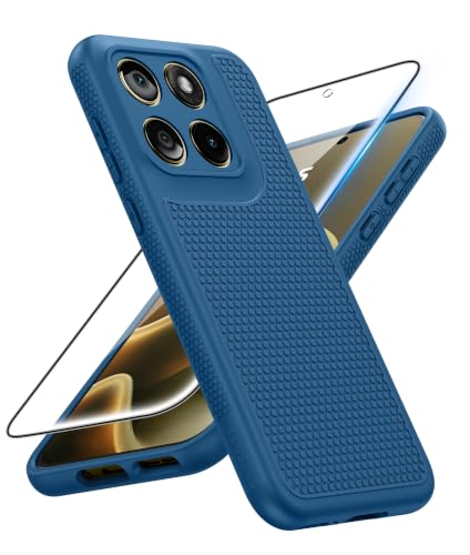 FNTCASE for Motorola Edge 2026 Case: Matte TPU Non Slip Drop Protection | Military Grade Shockproof, With Screen Protector, Anti-Scratch, Heavy Duty Rugged Protective Phone Cover, Daily Use, Blue - color: Blue, size: For Motorola Edge 2026
