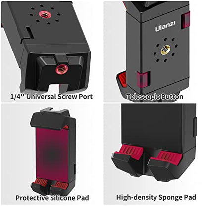 ULANZI ST-29 Phone Tripod Mount, 2-in-1 Tablet Smartphone Holder Adapter