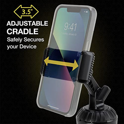 Scosche UHCUP2M-SP1 Universal Cup Phone Holder Mount with Adjustable Arms and Adjustable Base, Expands to Fit Cupholder, 360 Degree View Rotation - style: Cup Holder