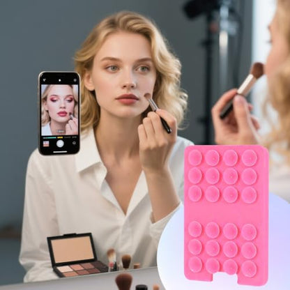 Classic - 2PCS Silicone Suction Phone Case Adhesive Mount - color: pink