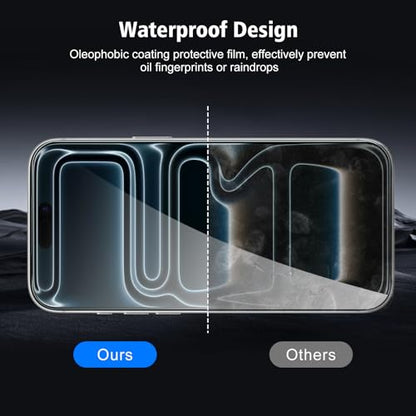 2+2 Pack compatible with iPhone 17 Pro Max Screen Protector Tempered Glass with Camera Lens Protector, Protection Film with Easy Installation Frame, 9H Hardness, Scratch Resistant, Case Friendly - size: iP17 Pro Max transparent