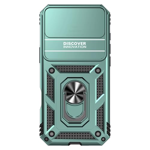 for iPhone Air Case, with Slide Camera Cover HD Screen Protector [Military Grade 16ft. Drop Tested] Ring Holder Kickstand Protective Phone Case for Apple iPhone Air 2025, Dark Green - color: Dark Green w/ Slide Camera 2nd gen. Military Grade