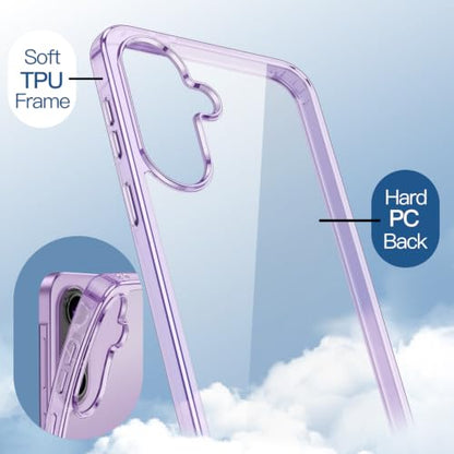 JETech Case for Samsung Galaxy A37 5G, Non-Yellowing Shockproof Bumper Protective Phone Cover, Anti-Scratch Hard PC Back (Lavender) - color: Lavender, size: Galaxy A37