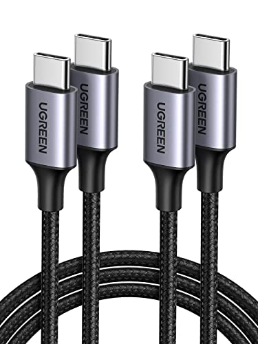 UGREEN 60W USB C to USB C Cable, Fast Charging Cable, 2-Pack, 6.6ft - size: 6.6FT