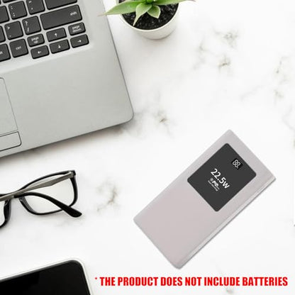 PD22.5W Polymers Charging Case Mobile Power Supply Enclosure Case Led Display Aluminum Alloy Shell Replaceable Battery Chargers - color: White