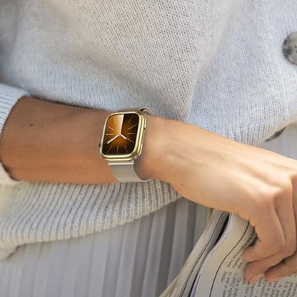 [2 Pack] Bumper Case for Apple Watch SE3/SE2/SE/Series 6/5/4 44mm, Gold - color: Gold+Gold, size: 44 mm SE/Series 6/5/4