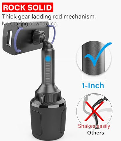 APPS2Car Solid Cup Holder Tablet Mount for Car, iPad Car Mount for Truck - size: 4.7 to 12.9 inches