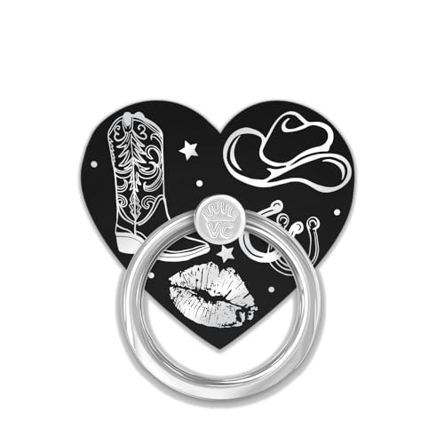VELVET CAVIAR Cell Phone Ring Holder - Finger Ring & Stand - Improves Phone Grip Compatible with iPhone, Galaxy, Most Smartphones (Disco Cowgirl) - color: Disco Cowgirl