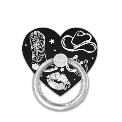 VELVET CAVIAR Cell Phone Ring Holder - Finger Ring & Stand - Improves Phone Grip Compatible with iPhone, Galaxy, Most Smartphones (Disco Cowgirl) - color: Disco Cowgirl