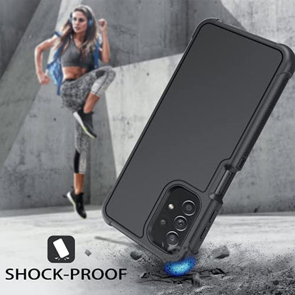 DUEDUE Case for Samsung A32 Case 5G, Military Grade Shockproof Drop Protection Heavy Duty Full Body Rugged Cover with Kickstand Belt Clip Holster for Samsung Galaxy A32, Black