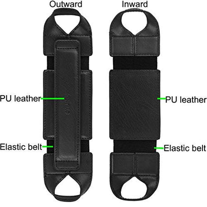 joylink Universal Tablet Hand Strap Holder, 360 Degrees Swivel Leather Handle Grip with Elastic Belt, Secure & Portable for 7.9" -8.4" Tablets (Samsung Asus Acer Google iPad mini), Black - color: Black