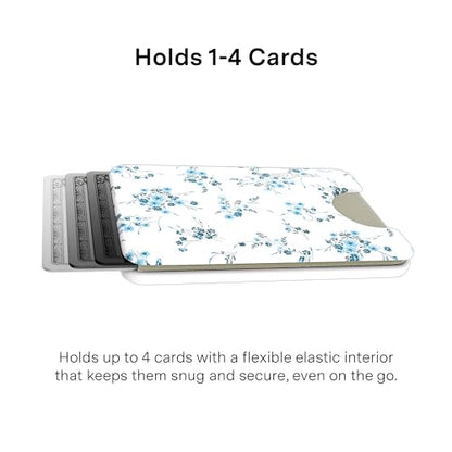 VELVET CAVIAR compatible with MagSafe Wallet - Magnetic Card Holder - color: French Blue Floral