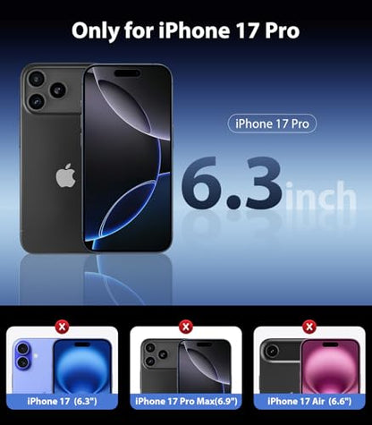 Mkeke Compatible with iPhone 17 Pro Case Clear [Not-Yellowing] [Military-Grade Drop Protection] Shockproof Protective Phone Bumper 6.3 inch 2025 - size: for iPhone 17 pro 6.3"