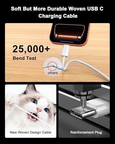USB C to USB C Cable [3.3FT+6.6FT+10FT], 240W Fast Charging Cable - size: [3/6/10 FT]