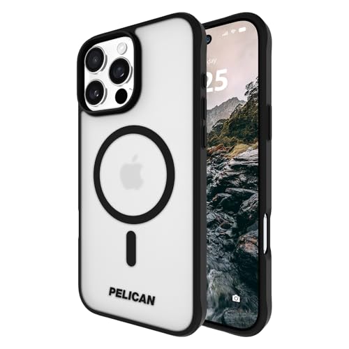 Pelican Ranger iPhone 16 Pro Max Case - MagSafe Phone Case - Frosted Clear | Rugged Magnetic Phone Case w/12ft Military-Grade Drop Protection - Anti-Scratch, Heavy Duty Phone Cover for iPhone 16 Pro Max - color: Frosted Clear