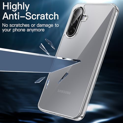 JETech Case for Samsung Galaxy A17, Anti-Yellowing, Clear | Shockproof Protection, Scratch Resistant Hard PC Back, Durable Transparent TPU Bumper - color: Clear, size: Galaxy A17