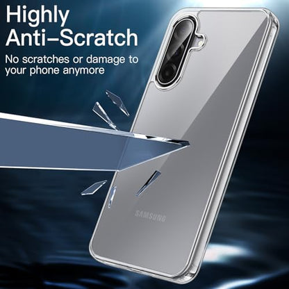 JETech Case for Samsung Galaxy A17, Anti-Yellowing, Clear | Shockproof Protection, Scratch Resistant Hard PC Back, Durable Transparent TPU Bumper - color: Clear, size: Galaxy A17