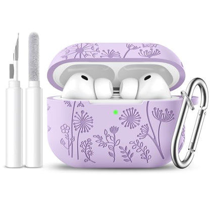 Lerobo for AirPods Pro 3 Case with Cleaner Kit & Keychain, Lavender - color: A-Lavender, size: AirPods Pro 3
