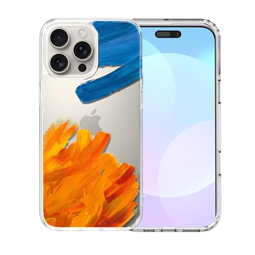 IAIYOXI Clear Case for iPhone 16, [Crystal Clear Military-Grade Drop Protection], Non-Yellowing, Slim Lightweight Transparent TPU Bumper Phone Case Cover Design - Oil Ink - color: Oil Painting Ink, size: iPhone 16