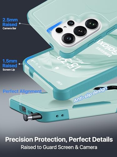 for Samsung Galaxy S26 Ultra Case Dual-Layer Shockproof Mintgreen | Fit for Magsafe, Rugged Heavy Duty Military-Grade Protection, Matte Finish Scratch Resistant Anti-Fingerprint, S 26 Ultra - color: Mintgreen