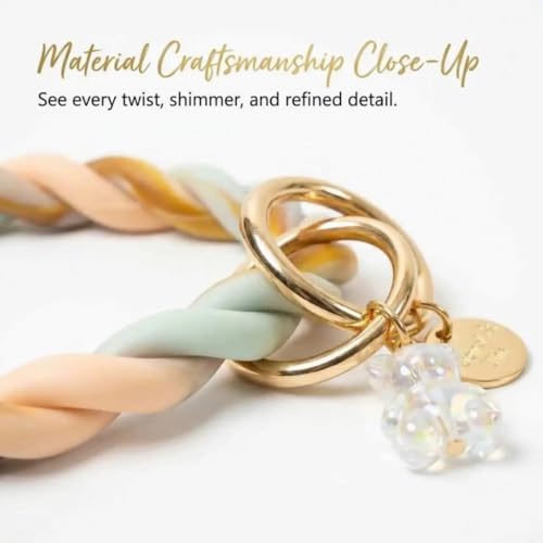 Bloomish Silicone Phone Wrist Strap with Cute Bear Charm - Anti-Loss Hand Strap Lanyard for iPhone & Android - Soft, Durable & Stylish Mobile Phone Accessory - color: Brown Gradient