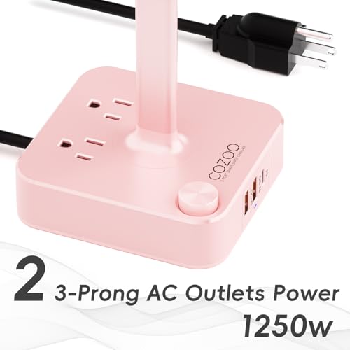 cozoo Headphone Stand with Charger, USB C, Gifts for Gamers Men, Pink - color: Pink