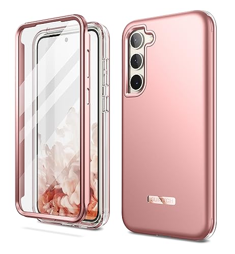 SURITCH for Samsung Galaxy S23 Plus Case, [Built-in Screen Protector] [Dual-Layer Protection ] Full Protection Shockproof Rugged Bumper Phone Cover for Samsung S23 Plus 6.6 Inch - Rose Gold - color: Rose Gold